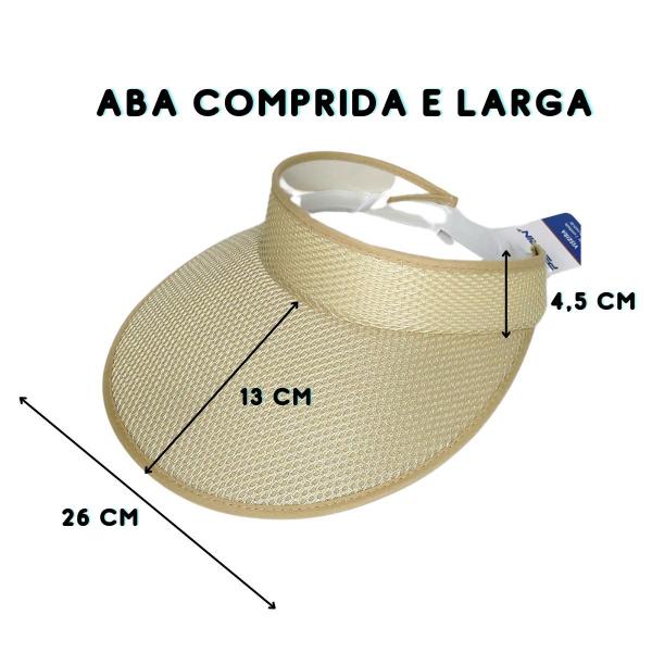 Imagem de Kit praia bolsa tote estampada + viseira esportiva aba larga