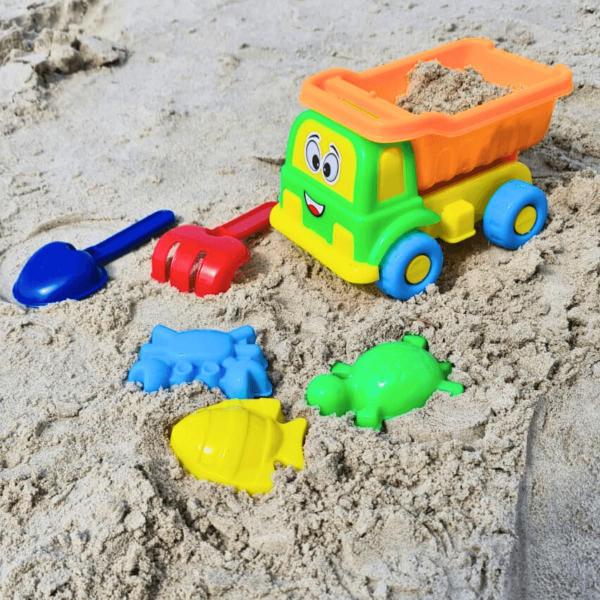 Imagem de KIT Praia Brinquedos Infantil Piscina 14pcs Balde Baldinho Caminhão Regador Acessórios Areia