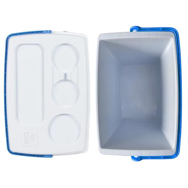 Imagem de Kit Praia Guarda Sol Bagum Bege Articulado 2 M + Cooler Azul 19 L  Bel 