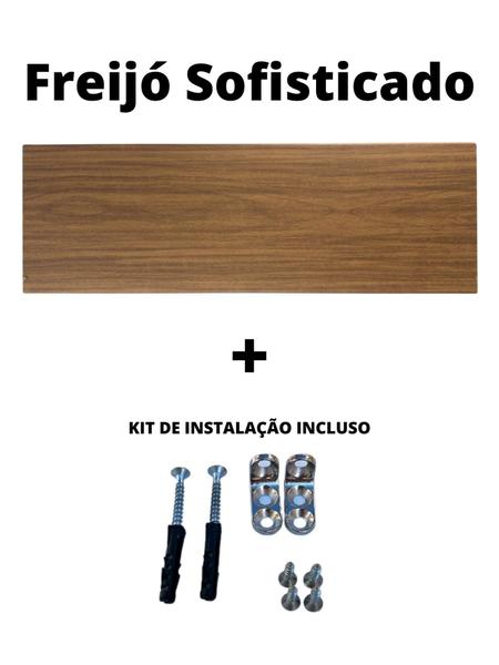 Imagem de Kit Prateleiras decorativas 100% MDF 30x10x1,5cm + Suporte de instalação resistente