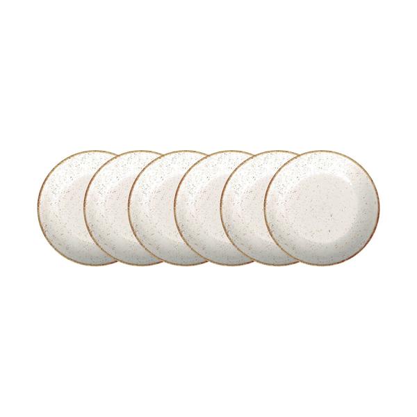 Kit Prato Fundo Tramontina Rústico Marrom Porcelana Decorada 22cm 6pçs Imagem de Kit Prato Fundo Tramontina Rústico Marrom Porcelana Decorada 22cm 6pçs