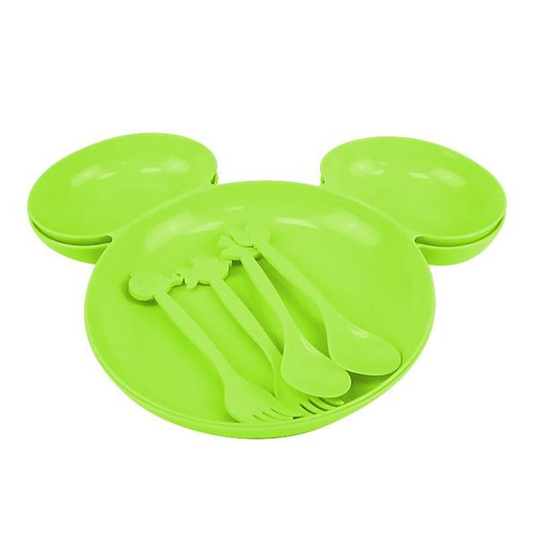 Kit Prato infantil com Divisórias e Copo Orelhas do Mickey - Cim Toys Imagem de Kit Prato infantil com Divisórias e Copo Orelhas do Mickey
