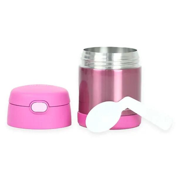 Imagem de Kit Prato Infantil e Pote Térmico Thermos Rosa com Colher