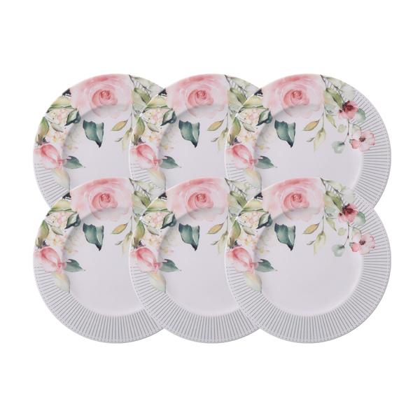 Imagem de Kit Prato Raso Tramontina Ornatta em Porcelana Decorada 28 cm 6 Peças