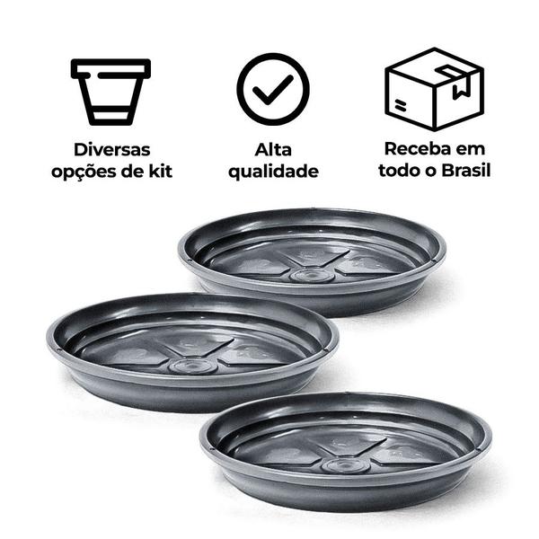 Imagem de Kit Prato Redondo para Vaso Nutriplan 21,5cm - 24 Unidades