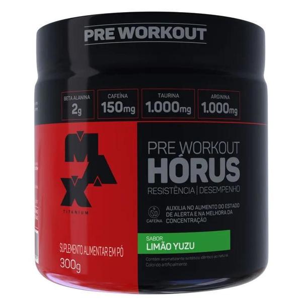 Kit Pré Treino Horus 300G + Creatina 100G Max Titanium Imagem de Kit Pré Treino Horus 300G + Creatina 100G Max Titanium