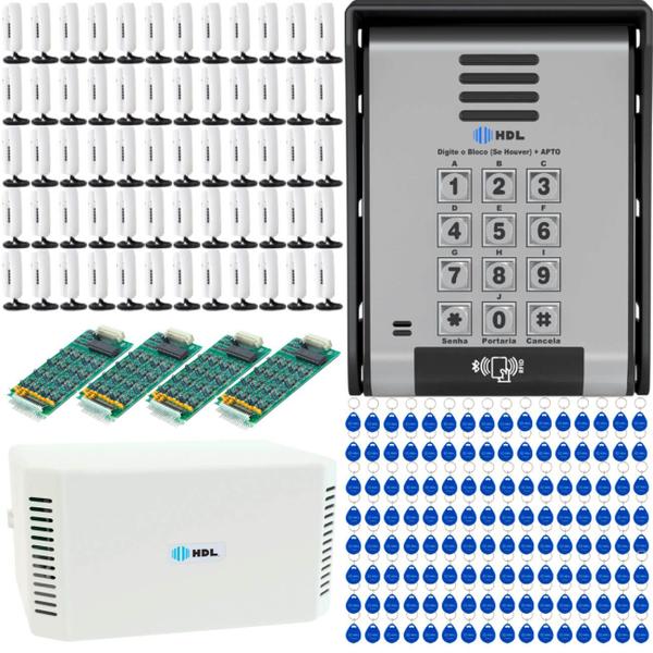 Imagem de Kit Predial Unidade Externa Com 60 Monofones Brancos E 120 Tags Hdl