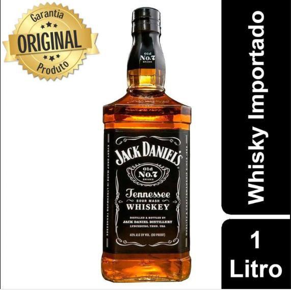 Imagem de Kit Premium Box Whisky Jack Daniels 1lt + 2 Copos + Dosador