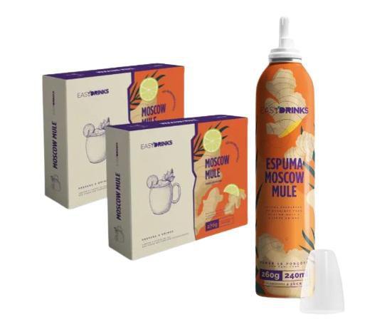 Kit Preparado Moscow Mule Sache E Espuma Gengibre EasyDrinks - EASY DRINKS Imagem de Kit Preparado Moscow Mule Sache E Espuma Gengibre EasyDrinks
