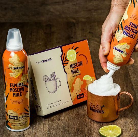 Kit Preparado Moscow Mule Sache E Espuma Gengibre EasyDrinks - EASY DRINKS Imagem de Kit Preparado Moscow Mule Sache E Espuma Gengibre EasyDrinks