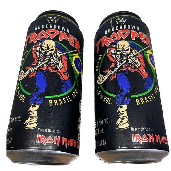 Imagem de Kit Presente 2 Cervejas Iron Maiden Trooper Ipa Latão 473Ml