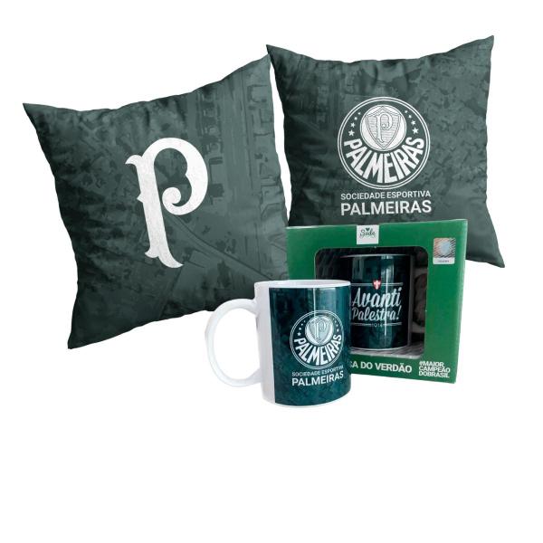 Imagem de Kit Presente Almofada e Caneca Palmeiras Oficial - Sude