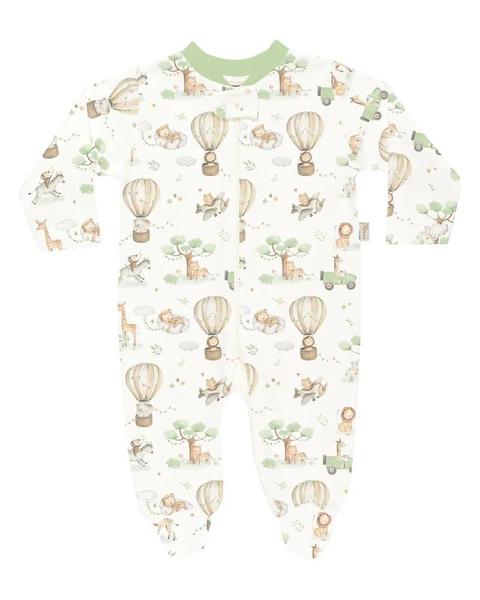 Imagem de Kit Presente Body Bebe Animais Safari Aquarelado Verde