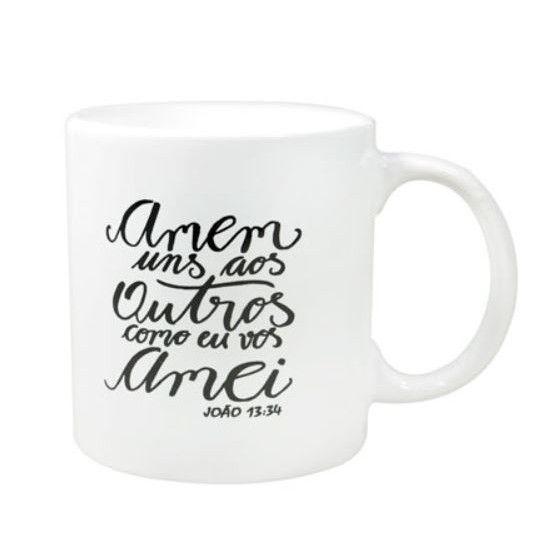 Imagem de Kit Presente Café Coador Ind + Caneca Cerâmica João 13:34