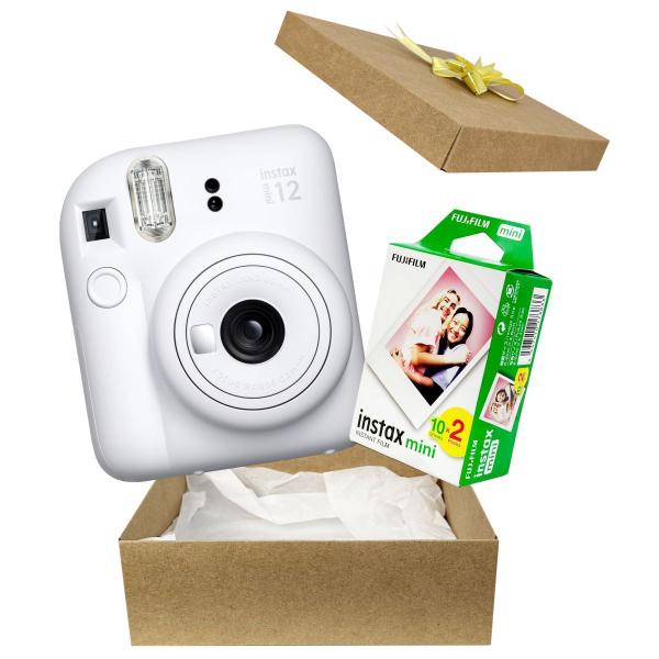 Imagem de Kit Presente Câmera Instantânea Instax Mini 12 Com 20 Fotos Branca