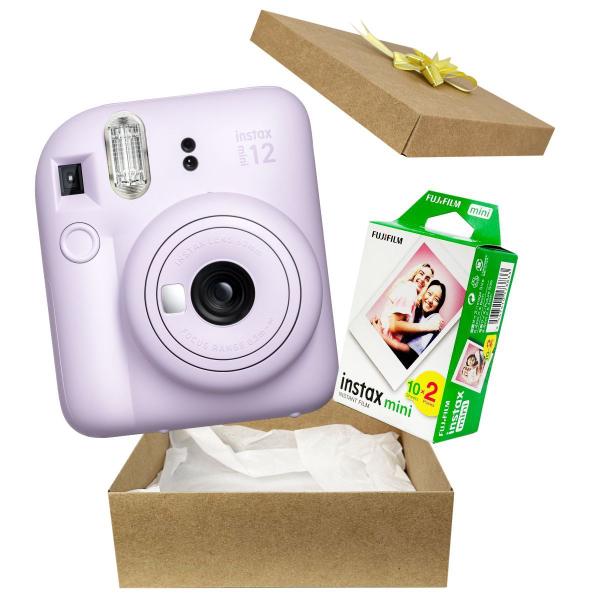 Imagem de Kit Presente Câmera Instantânea Instax Mini 12 Com 20 Fotos Lilás