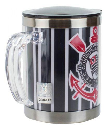 Imagem de Kit Presente Corinthians Garrafa Térmica e Caneca Térmica