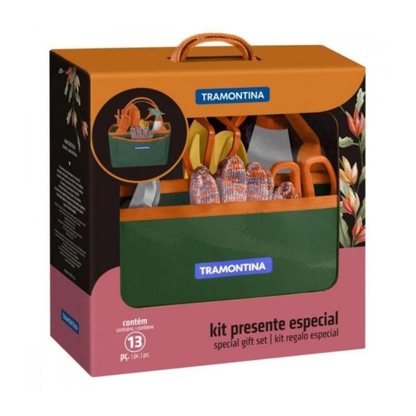 Imagem de KIT PRESENTE ESPECIAL 13PC TRAMONTINA JARDINAGEM 78124/801 com Bolsa de lona