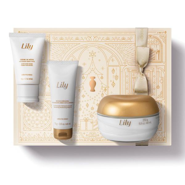 Imagem de Kit Presente Lily Creme Acetinado + Geleia Iluminadora Natal