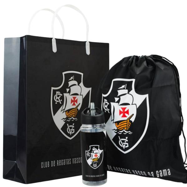 Imagem de Kit Presente Mochila Tipo Saco Garrafa 450 Ml Times Vasco