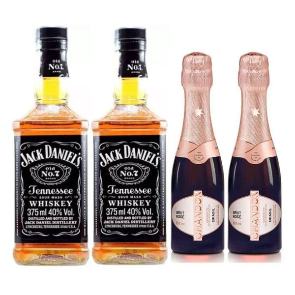 Kit Presente Padrinhos Jack Daniel'S 375Ml / Chandon Baby Imagem de Kit Presente Padrinhos Jack Daniel'S 375Ml / Chandon Baby
