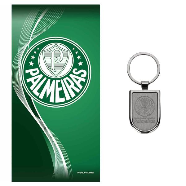 Imagem de Kit Presente Palmeiras - Toalha De Banho + Chaveiro Oficial