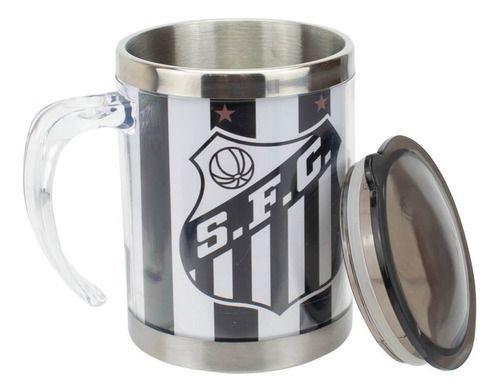 Imagem de Kit Presente Santos Fc Caneca Inox Garrafa Chaveiro Brasão