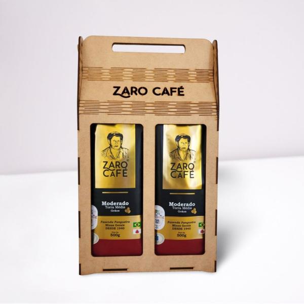 Kit Presente Zaro Café Especial Moderado Grãos 1kg Imagem de Kit Presente Zaro Café Especial Moderado Grãos 1kg