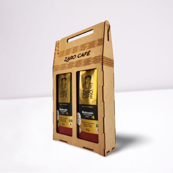 Kit Presente Zaro Café Especial Moderado Grãos 1kg Imagem de Kit Presente Zaro Café Especial Moderado Grãos 1kg
