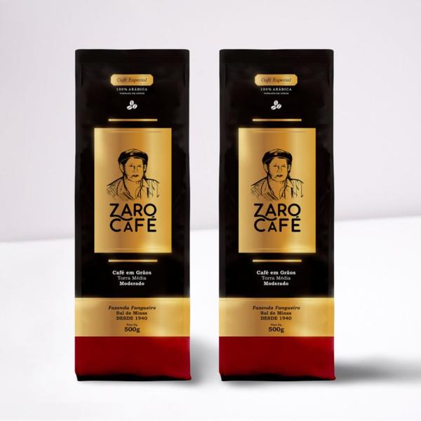 Kit Presente Zaro Café Especial Moderado Grãos 1kg Imagem de Kit Presente Zaro Café Especial Moderado Grãos 1kg