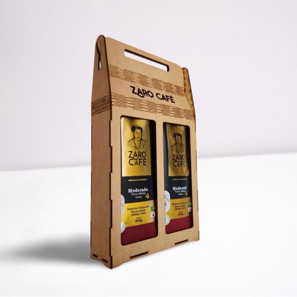 Kit Presente Zaro Café Especial Moderado Grãos 1kg Imagem de Kit Presente Zaro Café Especial Moderado Grãos 1kg