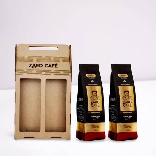 Kit Presente Zaro Café Especial Moderado Grãos 1kg Imagem de Kit Presente Zaro Café Especial Moderado Grãos 1kg