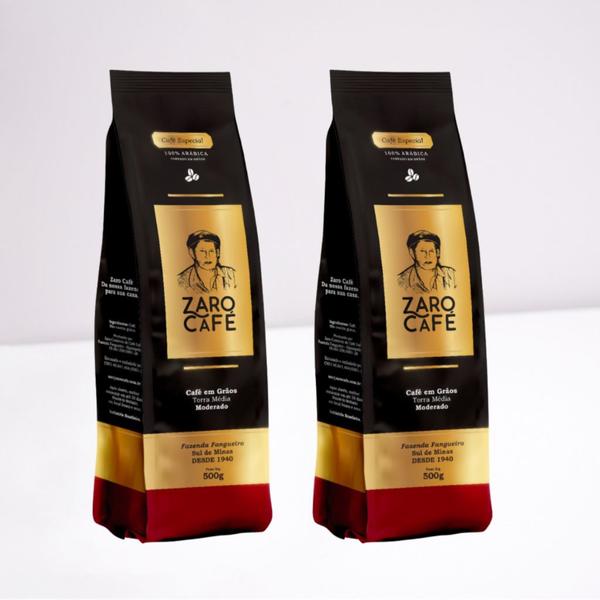 Kit Presente Zaro Café Especial Moderado Grãos 1kg Imagem de Kit Presente Zaro Café Especial Moderado Grãos 1kg