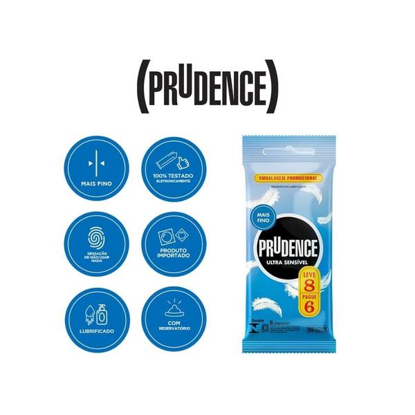 Imagem de Kit Preservativo Camisinha Prudence Ultra Sensível 16un