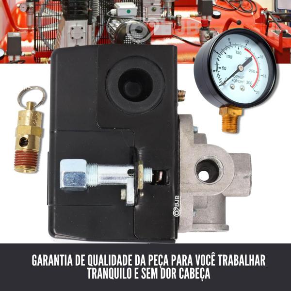 Imagem de Kit Pressostato 100/140 4V Compressor P/ Chiaperini Tekna