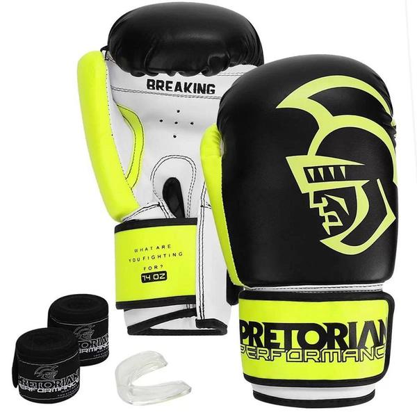 Imagem de Kit pretorian boxe muay thay performance luva bandagem bucal