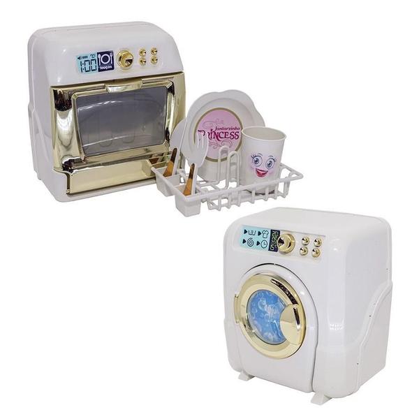 Kit Princesa Cozinha Eletro Louça Potes Fogão Máquina 32Pç - Altimar Imagem de Kit Princesa Cozinha Eletro Louça Potes Fogão Máquina 32Pç