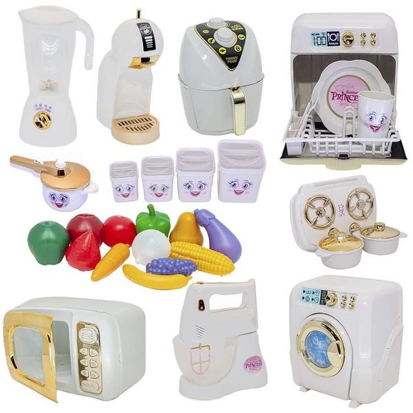 Kit Princesa Cozinha Eletro Louça Potes Fogão Máquina 32Pç - Altimar Imagem de Kit Princesa Cozinha Eletro Louça Potes Fogão Máquina 32Pç