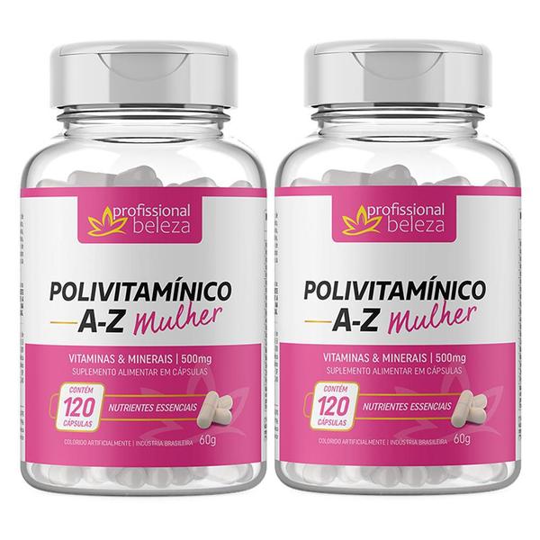 Imagem de Kit Profissional Beleza 02 Polivitamínico A A Z Mulher 120 Cps