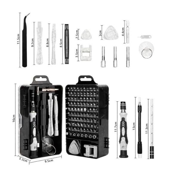 Imagem de Kit Profissional Multi Uso Ferramenta Reparo Limpeza 115 Pcs