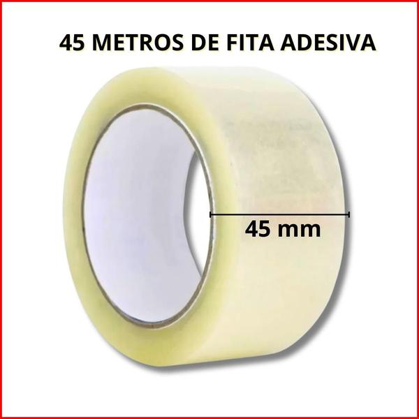 Imagem de KIT PROMOCIONAL Fita Adesiva Transparente Larga Para Empacotamento 45 metros