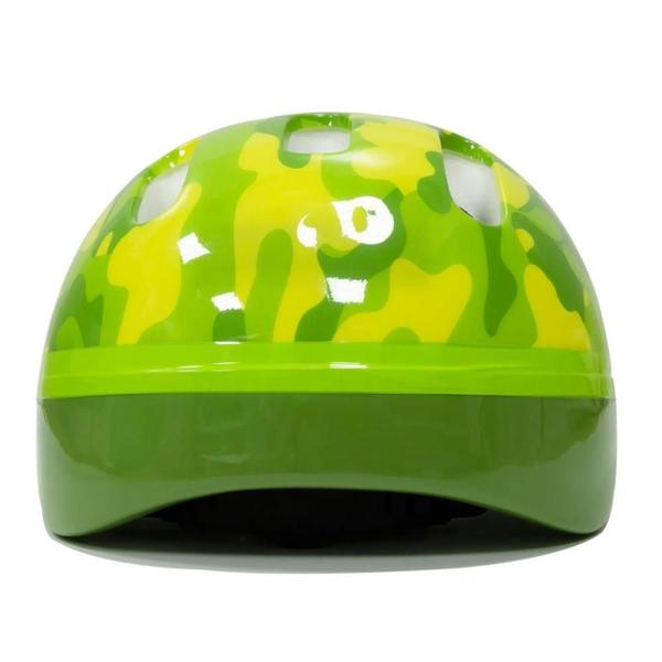 Imagem de Kit Proteção Infantil Dinossauros Capacete (52-56cm) com Joelheira e Cotoveleira Verde