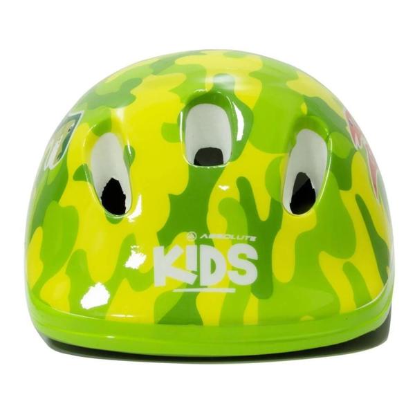 Imagem de Kit Proteção Infantil Dinossauros Capacete (52-56cm) com Joelheira e Cotoveleira Verde