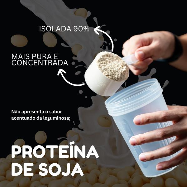 Imagem de Kit: Proteina de Soja Isolada 500g, Cacau em pó 100g  e Creatina 300g