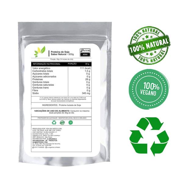 Kit: Proteina de Soja Isolada 500g, Cacau em pó 100g e Creatina 300g - A Organica Imagem de Kit: Proteina de Soja Isolada 500g, Cacau em pó 100g e Creatina 300g