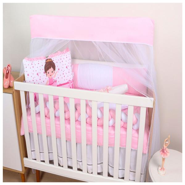 Kit Protetor Berço Americano Sublimado Menino Menina Trança 10 Peças - Maria's Baby Imagem de Kit Protetor Berço Americano Sublimado Menino Menina Trança 10 Peças