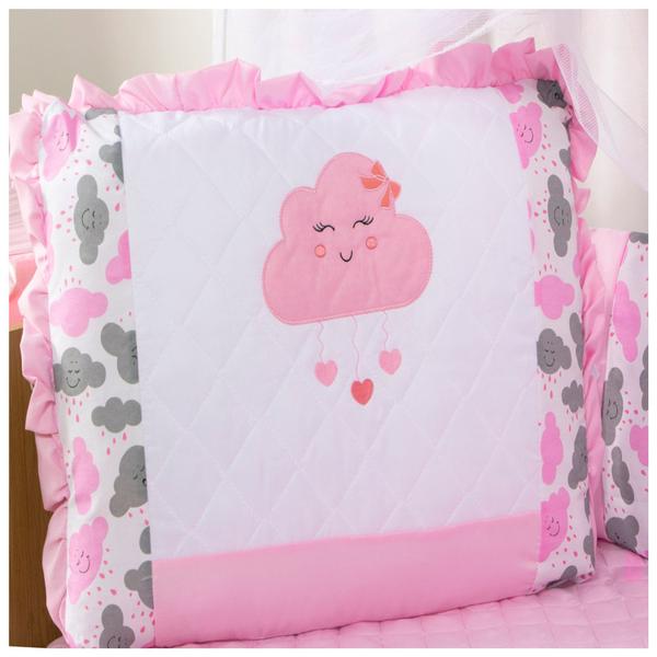 Kit Protetor Berço Americano Trança Bordado Menino Menina 10 Peças - Maria's Baby Imagem de Kit Protetor Berço Americano Trança Bordado Menino Menina 10 Peças