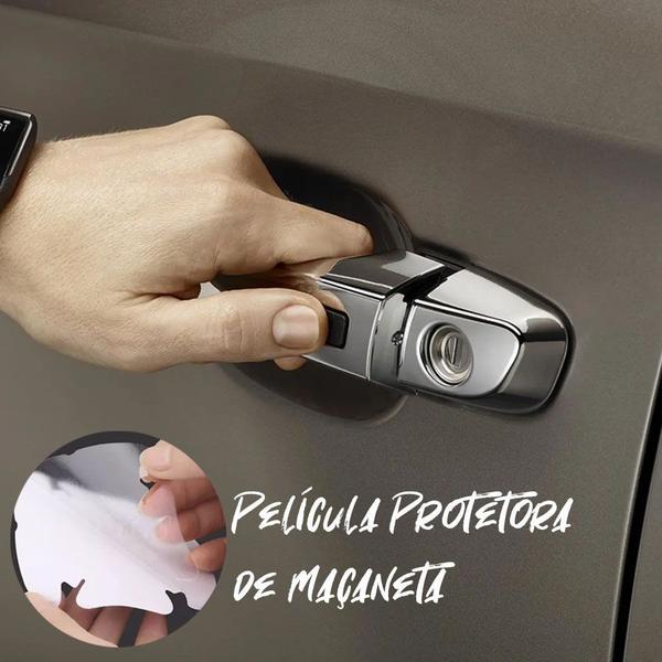 Imagem de Kit Protetor de Maçaneta Película Adesivo Incolor Original Ford Ka Ka+ 2006 07 08 09 10 11 12 13 14 15 16 17 18 19 4 Peças Protege contra Riscos de Un