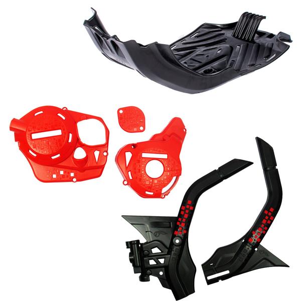 Imagem de Kit Protetor de Motor + Quadro + Tampas Motor Defender CRF250F