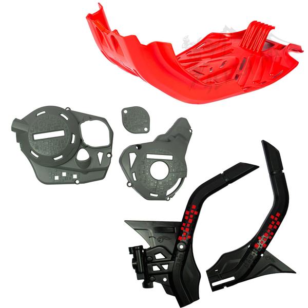 Imagem de Kit Protetor de Motor + Quadro + Tampas Motor Defender CRF250F